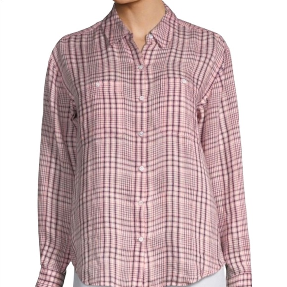 Joie Lidelle Linen Plaid Button Down - Picture 2 of 7
